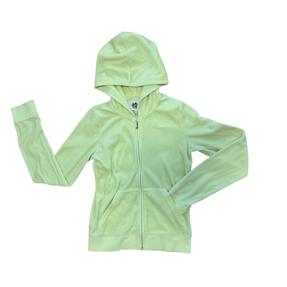 JUICY COUTURE JUNIOR GIRLS' FULL-ZIP HOODIE YELLOW - Picture 2 of 7
